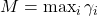 M = \max_i \gamma_i