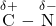  \overset{\delta +}{\text{C}} - \overset{\delta -}{\text{N}}