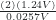Rendered by QuickLaTeX.com ^{\frac{(2)(1.24 V)}{0.0257 V}}