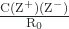 \frac{\text{C}(\text{Z}^+)(\text{Z}^-)}{\text{R}_0}