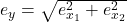  e_y = \sqrt{e^2_{x_1} + e^2_{x_2}} 