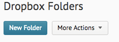 Dropbox New Folder Button