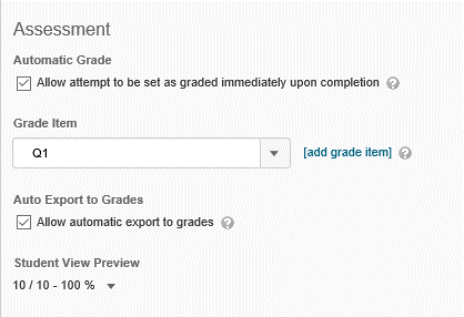 Allow Automatic Export to Grades