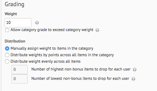 Allow Category grade to exceed category weight