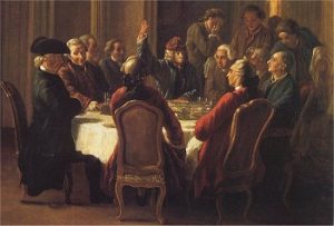 Jean Hubert, Le dîner des philosophes (1772)