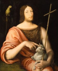 François Ier représenté en Saint Jean Baptiste par Jean Clouet vers 1518