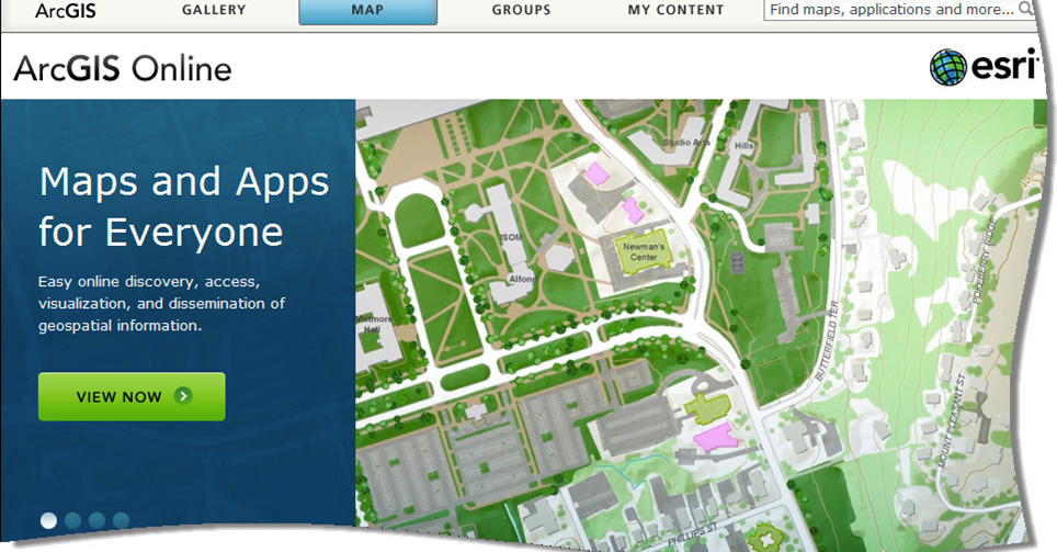 ArcGIS Online welcome page screenshot