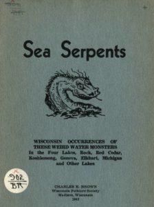 book cover with cartoon sea serpent
