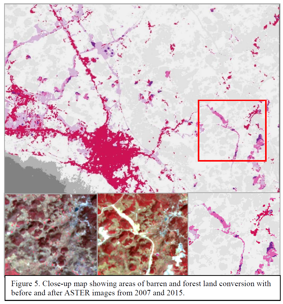 Cao Hai Lake in western China, between 2007 and 2015.