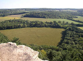 View from Gibraltar Rock, Wisconsin. Photo by author.