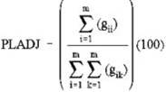 Percent Like Adjacencies formula