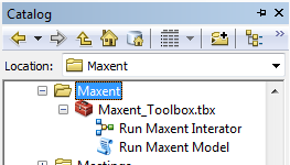 Maxent catalog