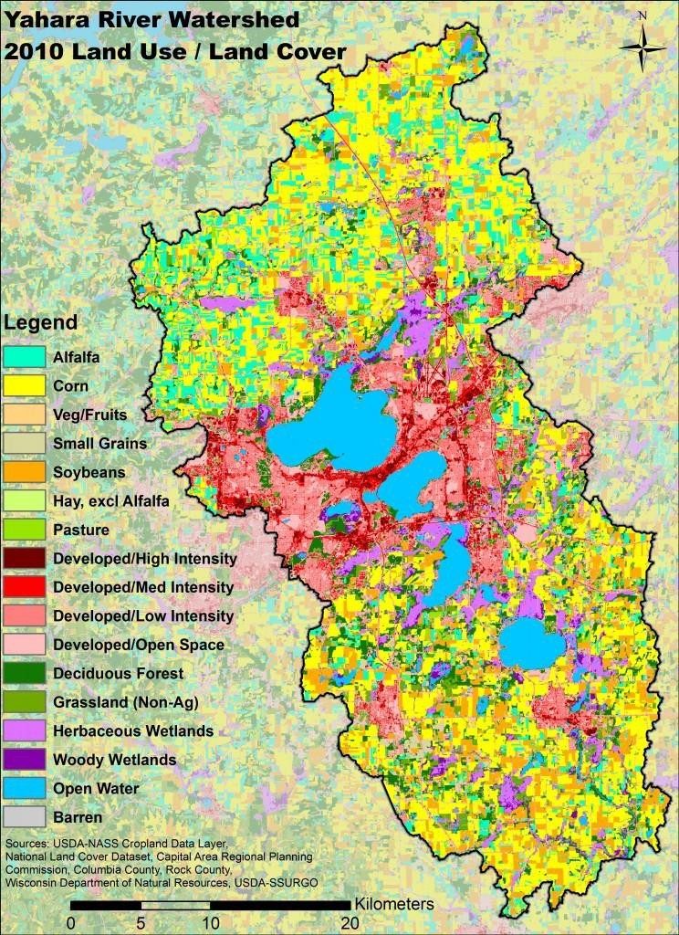 Yahara River Watershed 2010 Land Use / Land Cover map