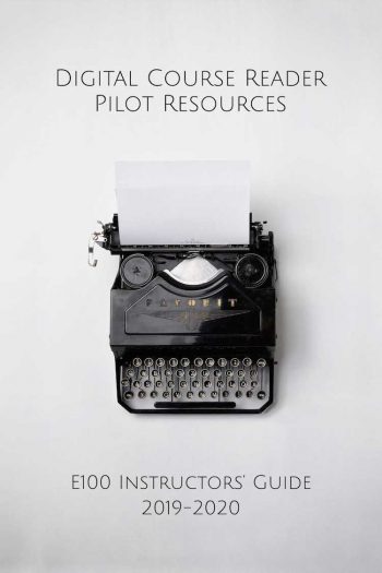 Cover image for Resources for E100 Reader Pilot Instructors (Spring 2019)
