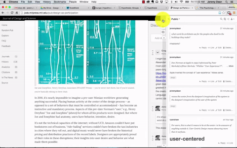 moving image showing someone changing the width of the annotation layer by dragging the sidebar left and right