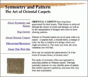 Example course: Symmetry and Pattern