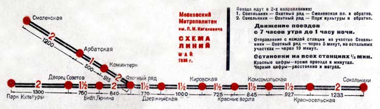 схема Московского метрополитена