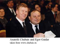 Anatolii Chubais and Egor Gaidar