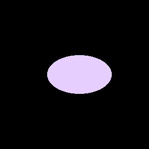 This gif shows an oval that represents a molecule. As the dipole fluctuates, one side of the oval becomes larger to represent more electron density and the other side becomes smaller to represent a lack of electron density. Then the electron density changes and the opposite side of the oval becomes larger.