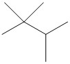 Isomers of heptane with 4 carbons in the longest chain: 2,2,3-trimethylbutane