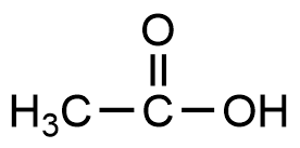 Acetic acid, CH3COOH.