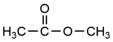Methyl acetate, CH3COOCH3.