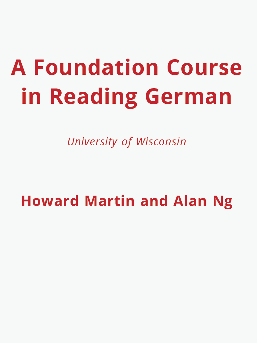 Cover image for A Foundation Course in Reading German