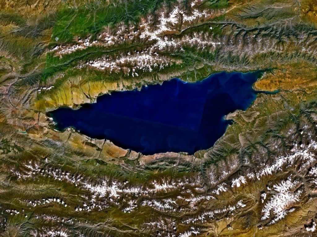 Lake Issyk-Kul from space