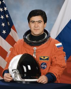 Salizhan Sharipov in his cosmonaut suit