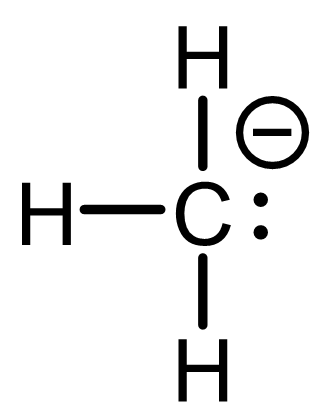 Lewis structure of CH3- anion