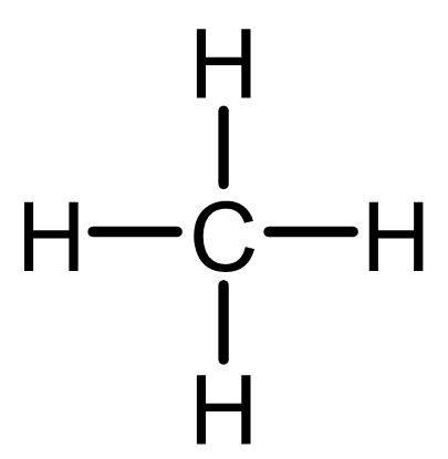 Lewis structure of methane