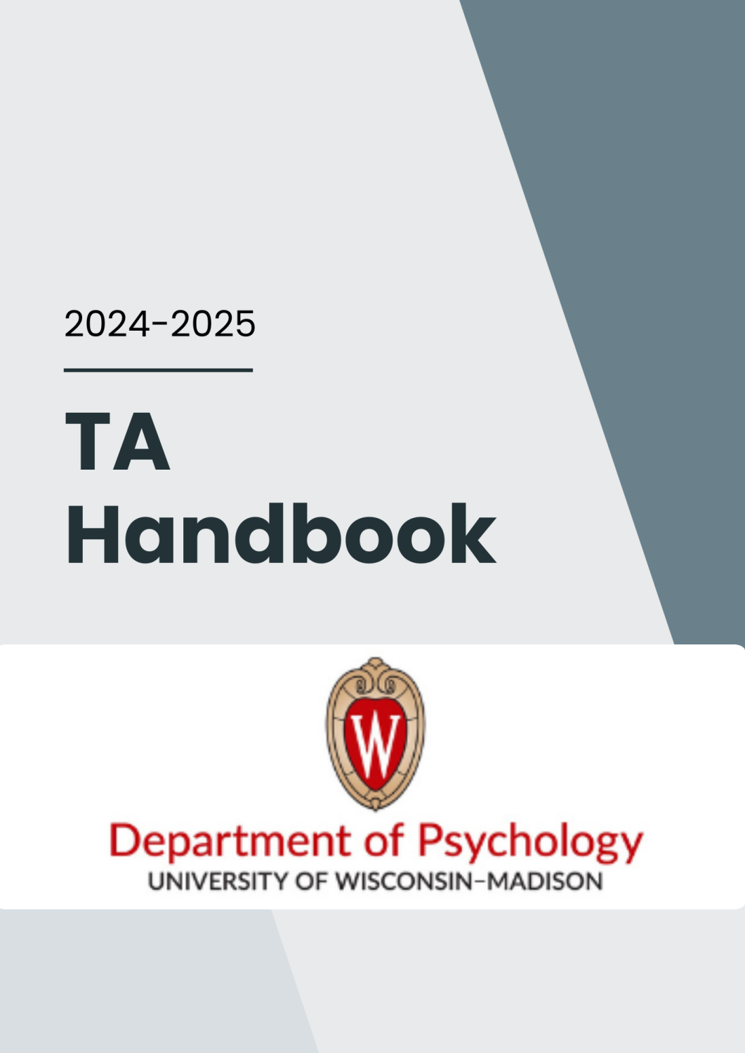 Cover image for Psychology Department TA Handbook