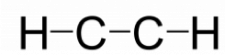 Rough Lewis structure for C subscript 2 H subscript 2. There is an H atom on the left that is singly bonded to a carbon atom. The carbon atom is then singly bonded to another carbon atom. That carbon atom is singly bonded to hydrogen atom.